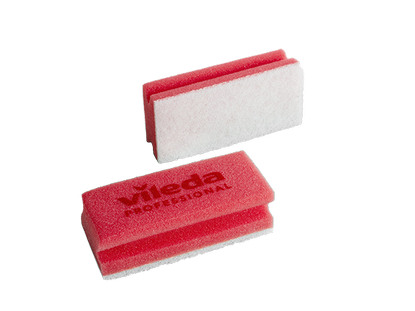 Губка минимальная жесткость, красная, белый абразив, Vileda Professional, 102563, купить, цена, стоимость, оптом